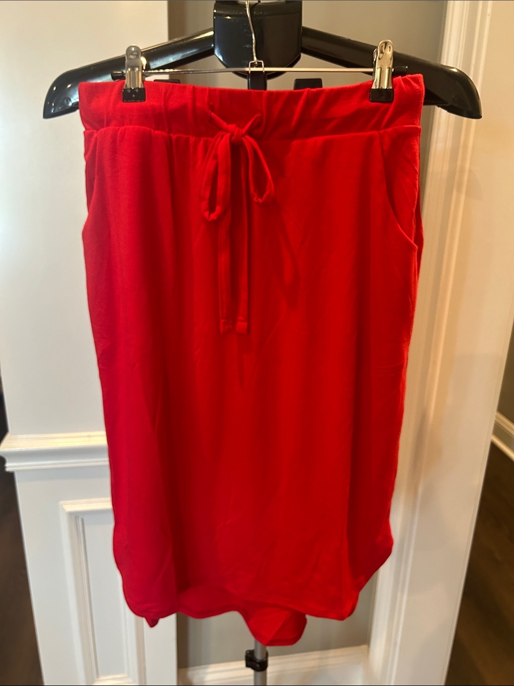 Zenana Outfitters Red High low Skirt with Drawstring- super soft!